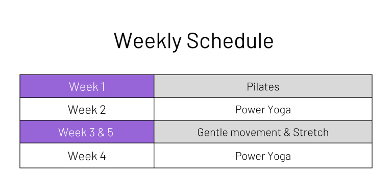 timetable for Trafalgar Lane June 2023 - Brisbane Rooftop yoga - 11